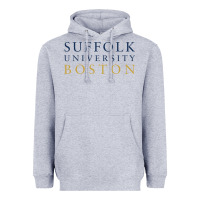 Heather Grey suffolk university Heavyweight Hoodie - linhVisuals