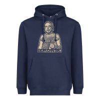 Navy vintage charles bukowski Heavyweight Hoodie - linhVisuals