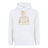 White vintage charles bukowski Heavyweight Hoodie - linhVisuals