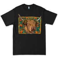 Black highland cow fall Premium Tee - RanaPortraitStore