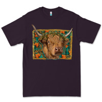 Plum highland cow fall Premium Tee - RanaPortraitStore
