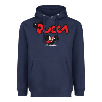 Navy pucca and garu Heavyweight Hoodie - linhVisuals