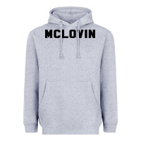 Heather Grey mclovin novelty humor Heavyweight Hoodie - linhVisuals