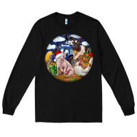 Black Farm And Pig Long Sleeve Tee - FaDigitalArtStudio