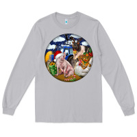 Moon Dust Farm And Pig Long Sleeve Tee - FaDigitalArtStudio
