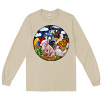 Mushroom Farm And Pig Long Sleeve Tee - FaDigitalArtStudio