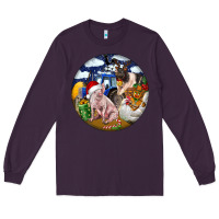 Plum Farm And Pig Long Sleeve Tee - FaDigitalArtStudio