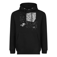 Black qr code cube we are the borg Heavyweight Hoodie - linhVisuals