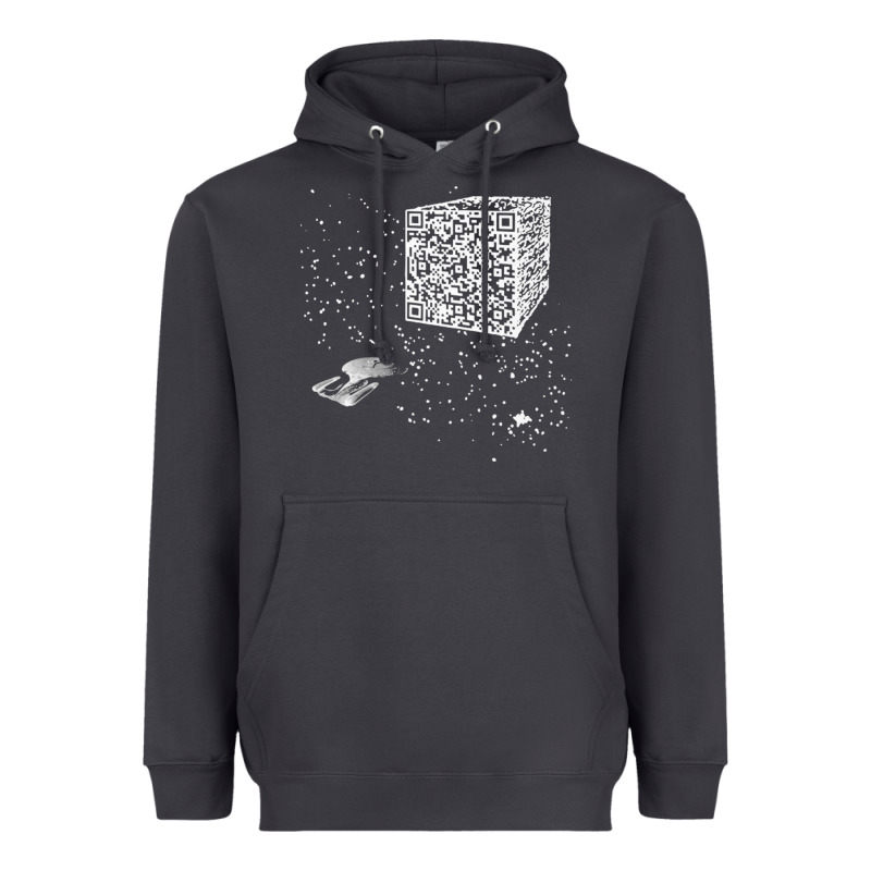 Qr Code Cube We Are The Borg Heavyweight Hoodie by linhVisuals | Teevron