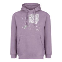 Lavender qr code cube we are the borg Heavyweight Hoodie - linhVisuals