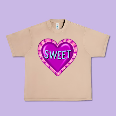 Valentine's Day Hearts Urban Heavy Tee Designed By Fadigitalartstudio