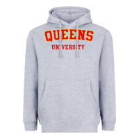 Heather Grey queens university Heavyweight Hoodie - linhVisuals
