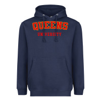 Navy queens university Heavyweight Hoodie - linhVisuals