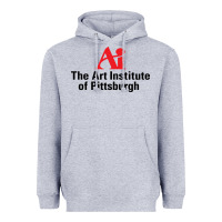 Heather Grey Art Institute of Pittsburgh Heavyweight Hoodie - linhVisuals
