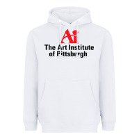White Art Institute of Pittsburgh Heavyweight Hoodie - linhVisuals