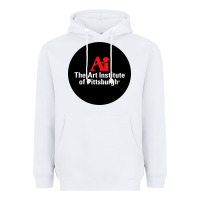 White Art Institute of Pittsburgh Heavyweight Hoodie - linhVisuals