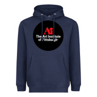 Navy Art Institute of Pittsburgh Heavyweight Hoodie - linhVisuals