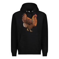 Black new hampshire red chicken Premium Hoodie - LillyAllenDesigns
