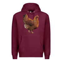 Burgundy new hampshire red chicken Premium Hoodie - LillyAllenDesigns