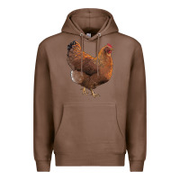 Chestnut new hampshire red chicken Premium Hoodie - LillyAllenDesigns