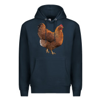 Navy new hampshire red chicken Premium Hoodie - LillyAllenDesigns