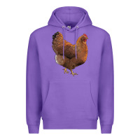 Purple new hampshire red chicken Premium Hoodie - LillyAllenDesigns