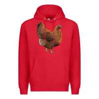 Red new hampshire red chicken Premium Hoodie - LillyAllenDesigns