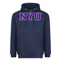 Navy new york university nyu Heavyweight Hoodie - linhVisuals