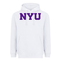 White new york university nyu Heavyweight Hoodie - linhVisuals