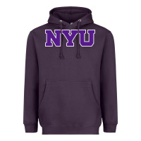 Plum new york university nyu Heavyweight Hoodie - linhVisuals