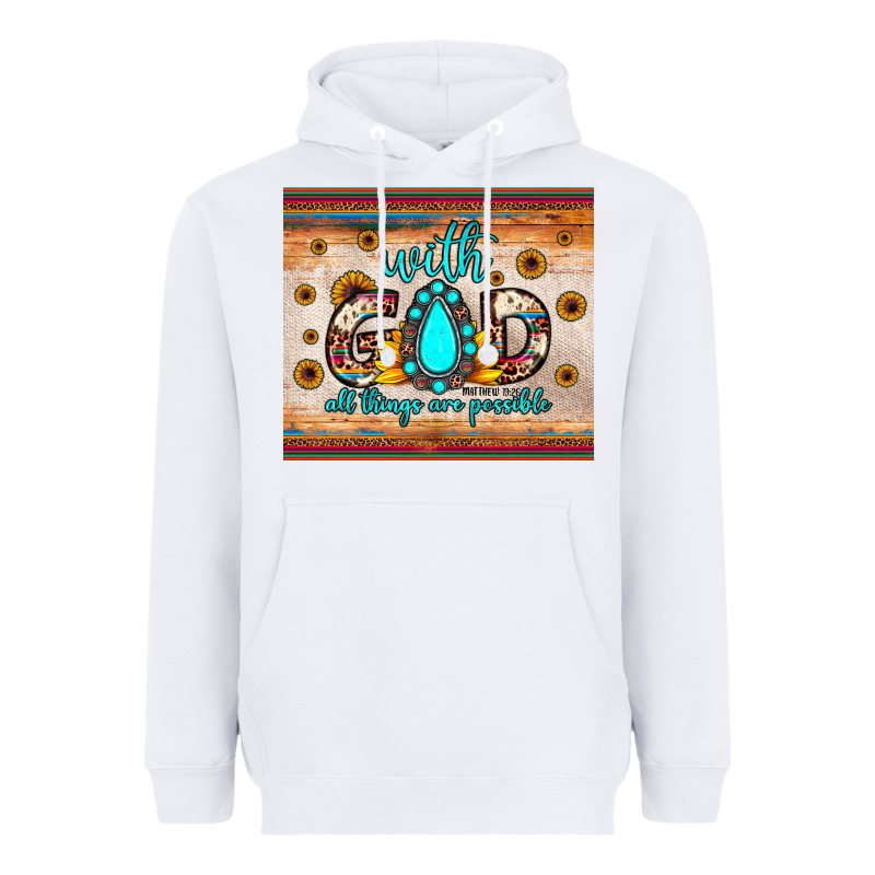 With God All Things Are Possible Matthew 19 26 Heavyweight Hoodie by JahusDesignShop | Teevron