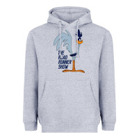 Heather Grey The Road Runner Show Heavyweight Hoodie - linhVisuals