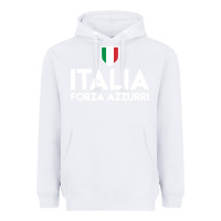 White italia soccer jersey Heavyweight Hoodie - linhVisuals
