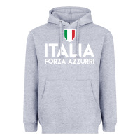 Heather Grey italia soccer jersey Heavyweight Hoodie - linhVisuals