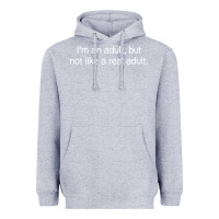 Heather Grey i'm an adult, but not like Heavyweight Hoodie - linhVisuals