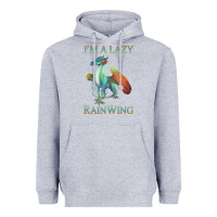 Heather Grey Chill Rainwing Dragon Retro Fan Tee Wings of Fire Heavyweight Hoodie - linhVisuals