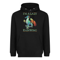 Black Chill Rainwing Dragon Retro Fan Tee Wings of Fire Heavyweight Hoodie - linhVisuals