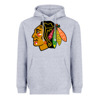 Heather Grey the  blackhawks Heavyweight Hoodie - linhVisuals