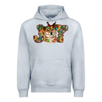 Heather Grey shiba inu christmas joy Urban Hoodie - RanaPortraitStore