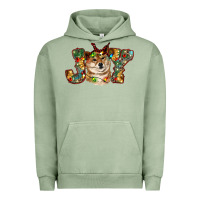 Pigment Oil Green shiba inu christmas joy Urban Hoodie - RanaPortraitStore