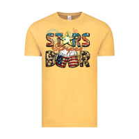 Vintage Mustard Stars stripes beer Vintage Tee - FaDigitalArtStudio