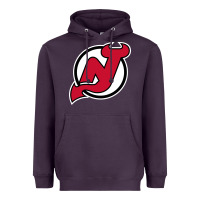 Plum the NJ devils Heavyweight Hoodie - linhVisuals
