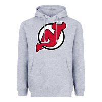 Heather Grey the NJ devils Heavyweight Hoodie - linhVisuals