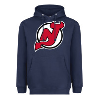 Navy the NJ devils Heavyweight Hoodie - linhVisuals