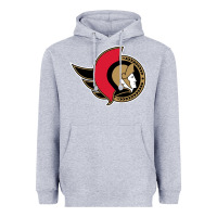 Heather Grey the senators Heavyweight Hoodie - linhVisuals