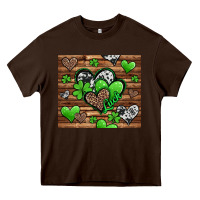 Chocolate Brown St. Patrick's Day hearts Heavy Core Tee - Jasminsmagicworld