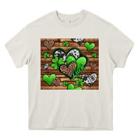 Cream St. Patrick's Day hearts Heavy Core Tee - Jasminsmagicworld