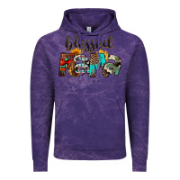 Cloud Purple Blessed Mama Vintage Hoodie - FaDigitalArtStudio