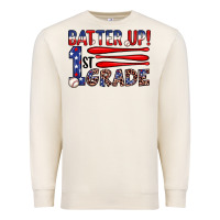Batter Up 1st Grade Premium Sweatshirt | Teevron