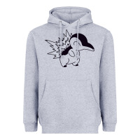 Heather Grey cyndaquil Heavyweight Hoodie - linhVisuals